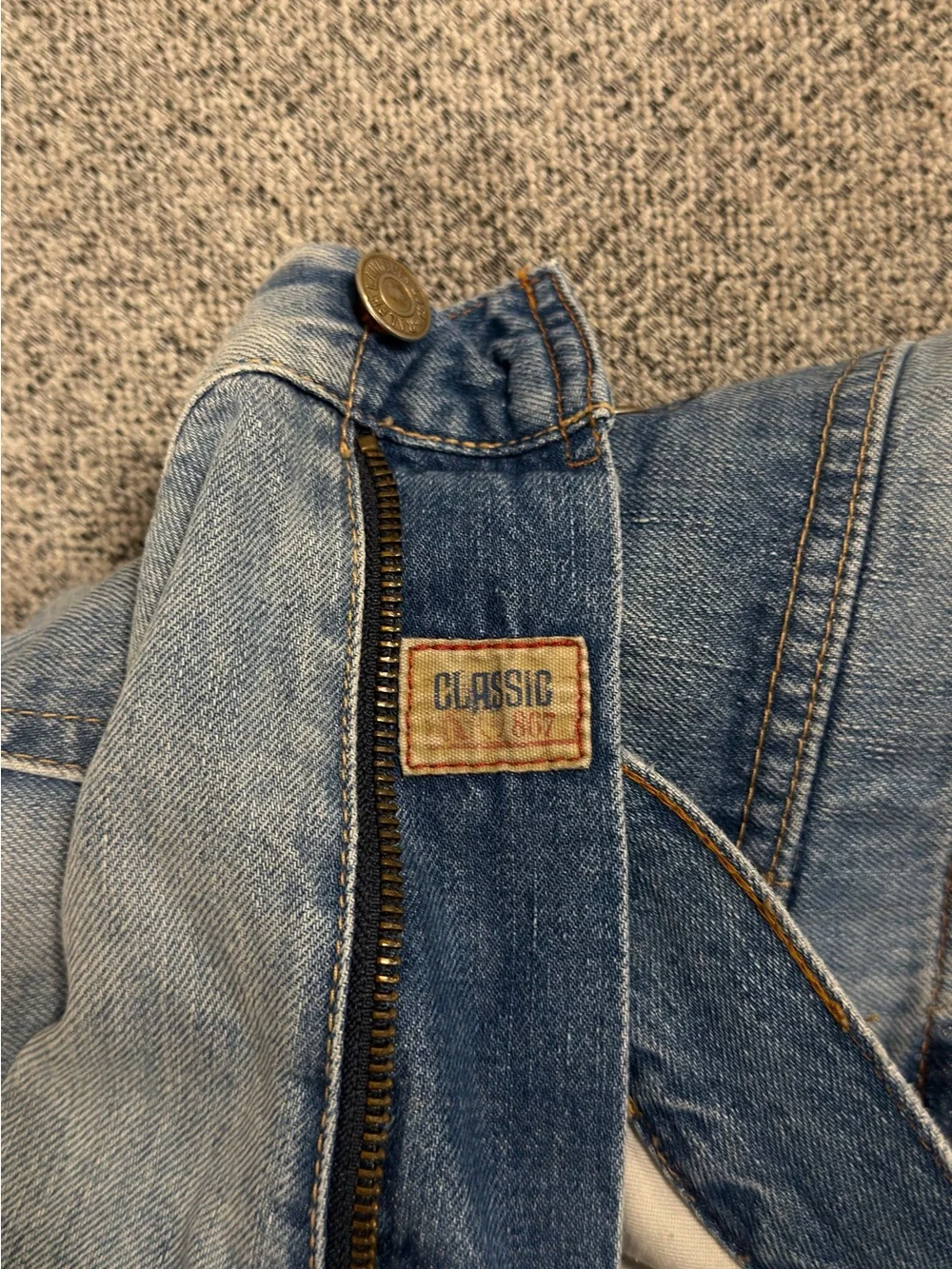 Polo Ralph Lauren York Classic Jeans Mens 38x34 Light Wash Distressed Denim 2010